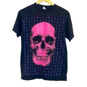 Vintage Y2K Alstyle Skull Diamond Money Sign Star Grapic Tee Medium